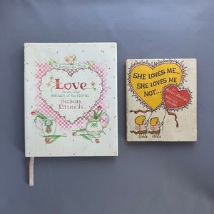 Set of 2 Love themed hardcover books, Neat Romantic Shower gift, VG condition